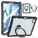 Robusta custodia ibrida in metallo stile marinaio per tablet, con cinturino e pellicola protettiva in vetro., For iPad Air 13 2026 / 2025 / 2024, For iPad Pro 11 2025 / 2024, For iPad 2025 / 2022, For iPad Air 11 2026 / 2025 / 2024