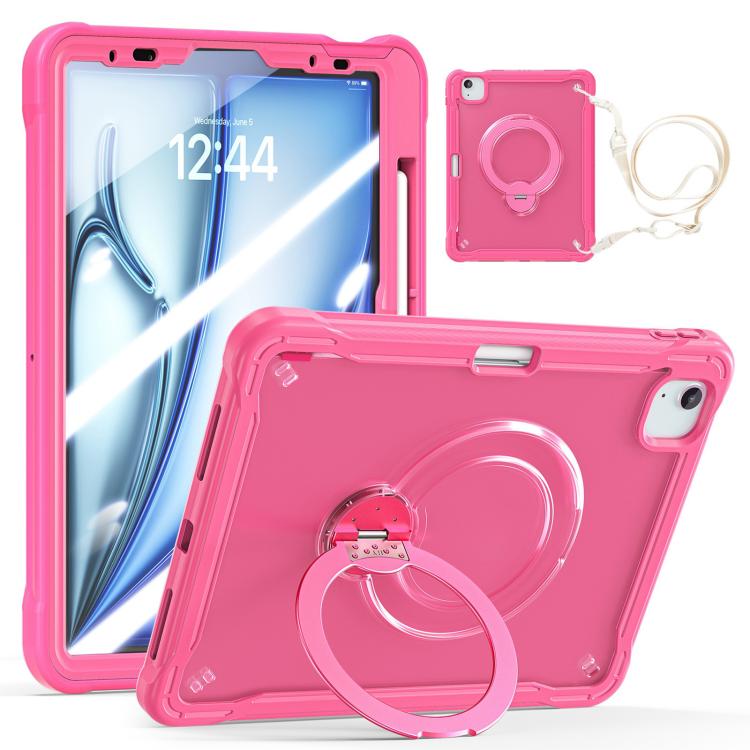 Robusta custodia ibrida in metallo stile marinaio per tablet, con cinturino e pellicola protettiva in vetro., For iPad Air 13 2026 / 2025 / 2024, For iPad Pro 11 2025 / 2024, For iPad 2025 / 2022, For iPad Air 11 2026 / 2025 / 2024