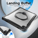 Robusta custodia ibrida in metallo stile marinaio per tablet, con cinturino e pellicola protettiva in vetro., For Samsung Galaxy A11+, For Samsung Galaxy A9+