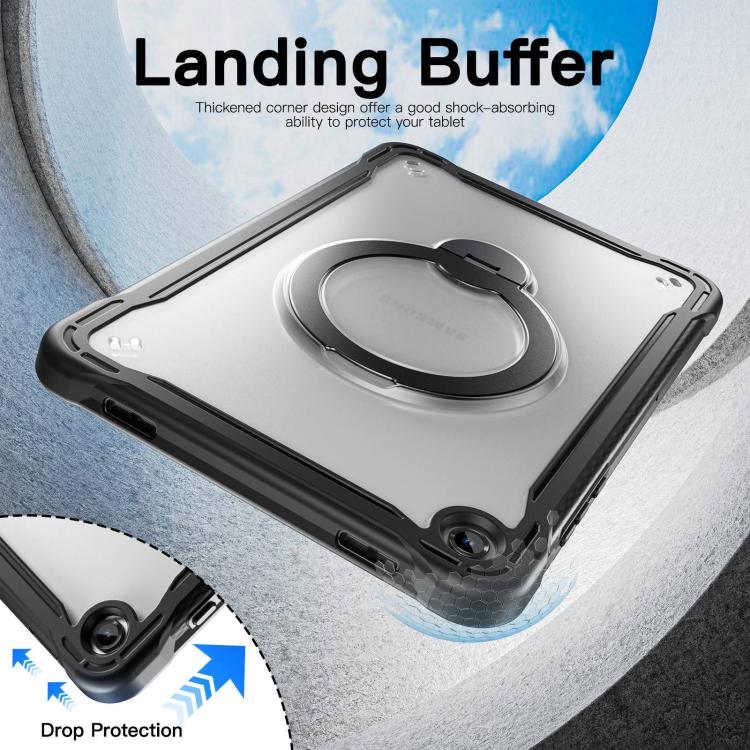 Robusta custodia ibrida in metallo stile marinaio per tablet, con cinturino e pellicola protettiva in vetro., For Samsung Galaxy A11+, For Samsung Galaxy A9+
