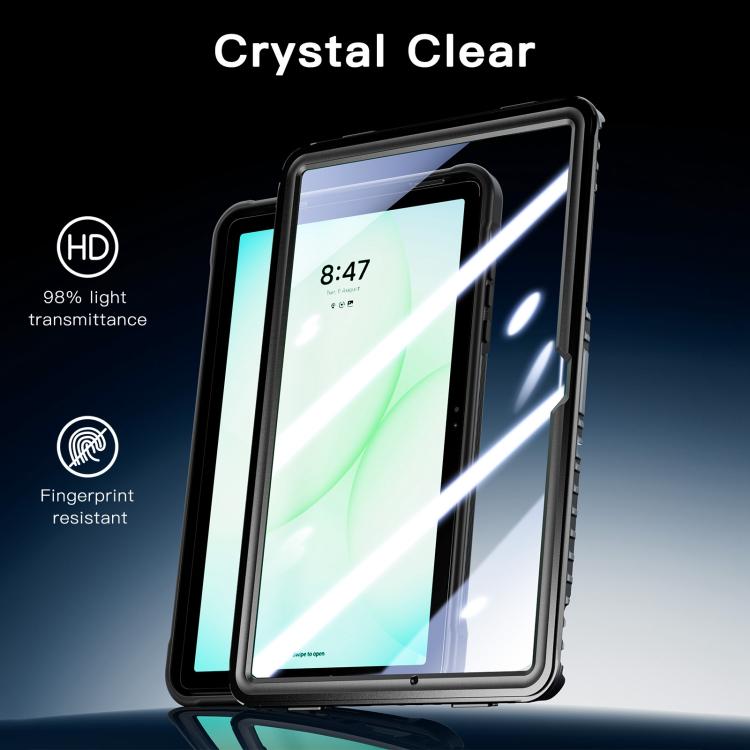 Robusta custodia ibrida in metallo stile marinaio per tablet, con cinturino e pellicola protettiva in vetro., For Samsung Galaxy A11+, For Samsung Galaxy A9+
