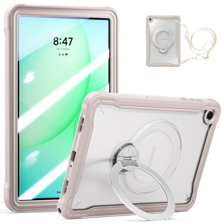 Robusta custodia ibrida in metallo stile marinaio per tablet, con cinturino e pellicola protettiva in vetro., For Samsung Galaxy A11+, For Samsung Galaxy A9+