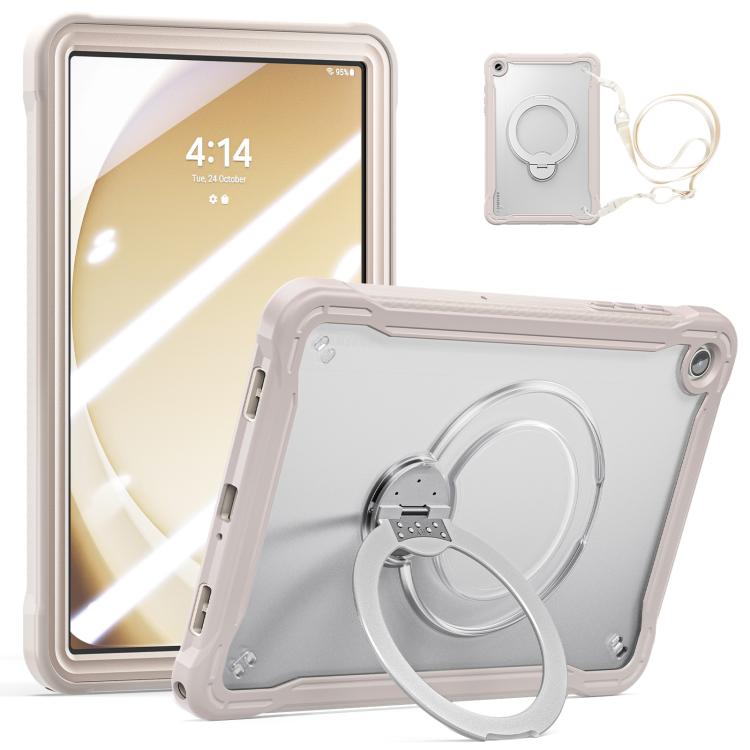 Robusta custodia ibrida in metallo stile marinaio per tablet, con cinturino e pellicola protettiva in vetro., For Samsung Galaxy A11+, For Samsung Galaxy A9+