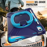 Custodia ibrida in silicone per PC e tablet con supporto e tracolla., For iPad 2025 / 2022