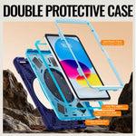 Custodia ibrida in silicone per PC e tablet con supporto e tracolla., For iPad 2025 / 2022