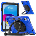 Custodia ibrida in silicone per PC e tablet con supporto e tracolla., For iPad 2025 / 2022