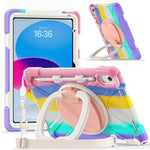 Custodia ibrida in silicone per PC e tablet con supporto e tracolla., For iPad 2025 / 2022