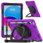 Custodia ibrida in silicone per PC e tablet con supporto e tracolla., For iPad 2025 / 2022