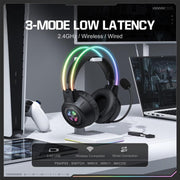 Cuffie da gioco cablate Bluetooth 2.4G ONIKUMA GT889 con illuminazione RGB a tre modalità., GT889