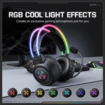 Cuffie da gioco cablate Bluetooth 2.4G ONIKUMA GT889 con illuminazione RGB a tre modalità., GT889