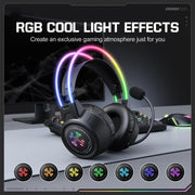 Cuffie da gioco cablate Bluetooth 2.4G ONIKUMA GT889 con illuminazione RGB a tre modalità., GT889