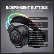 Cuffie da gioco cablate Bluetooth 2.4G ONIKUMA GT889 con illuminazione RGB a tre modalità., GT889