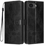 Custodia per telefono in pelle con stampa girasole in rilievo e cordino nero sottile., For iPhone 16e / 17e, For iPhone 17 Pro Max, For iPhone 17 Pro, For iPhone 17