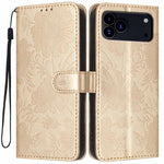 Custodia per telefono in pelle con stampa girasole in rilievo e cordino nero sottile., For iPhone Air, For iPhone 16 Pro Max, For iPhone 16 Pro, For iPhone 16 Plus