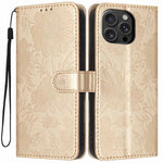 Custodia per telefono in pelle con stampa girasole in rilievo e cordino nero sottile., For iPhone Air, For iPhone 16 Pro Max, For iPhone 16 Pro, For iPhone 16 Plus