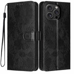 Custodia per telefono in pelle con stampa girasole in rilievo e cordino nero sottile., For iPhone Air, For iPhone 16 Pro Max, For iPhone 16 Pro, For iPhone 16 Plus