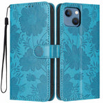 Custodia per telefono in pelle con stampa girasole in rilievo e cordino nero sottile., For iPhone 12 / 12 Pro, For iPhone 12 Pro Max, For iPhone 11 Pro Max, For iPhone 11
