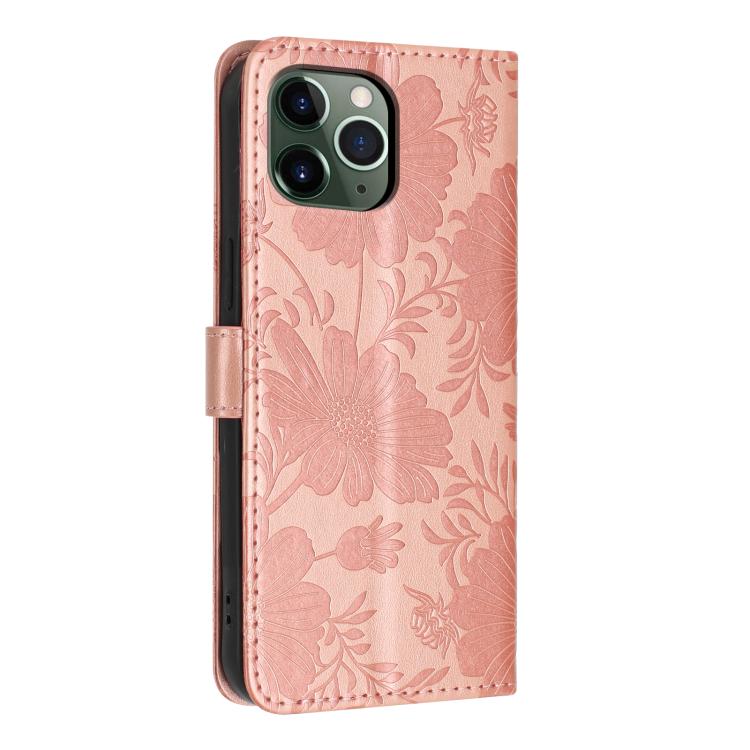 Custodia in pelle con stampa girasole per iPhone 11 Pro Max