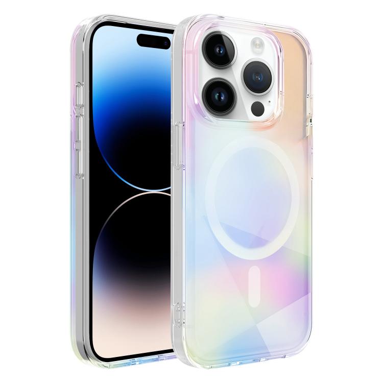 Custodia magnetica per telefono serie Neon Gradient, For iPhone 15 Pro Max, For iPhone 15 Pro, For iPhone 15, For iPhone 14 / 13, For iPhone 14 Pro, For iPhone 14 Pro Max