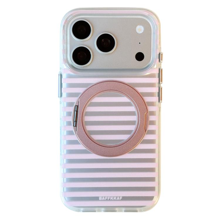 Custodia per telefono magnetica BAFFKKAF Frosted Stripes 360 Holder Airbag Double-Faced IMD, For iPhone 17 Pro Max, For iPhone 17 Pro, For iPhone 17, For iPhone 16 Pro Max, For iPhone 16 Pro, For iPhone 16, For iPhone 15 Pro Max, For iPhone 15 Pro