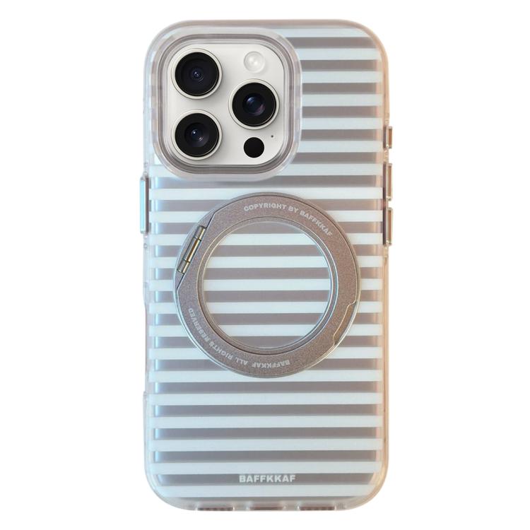 Custodia per telefono magnetica BAFFKKAF Frosted Stripes 360 Holder Airbag Double-Faced IMD, For iPhone 17 Pro Max, For iPhone 17 Pro, For iPhone 17, For iPhone 16 Pro Max, For iPhone 16 Pro, For iPhone 16, For iPhone 15 Pro Max, For iPhone 15 Pro