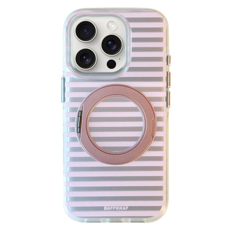 Custodia per telefono magnetica BAFFKKAF Frosted Stripes 360 Holder Airbag Double-Faced IMD, For iPhone 17 Pro Max, For iPhone 17 Pro, For iPhone 17, For iPhone 16 Pro Max, For iPhone 16 Pro, For iPhone 16, For iPhone 15 Pro Max, For iPhone 15 Pro