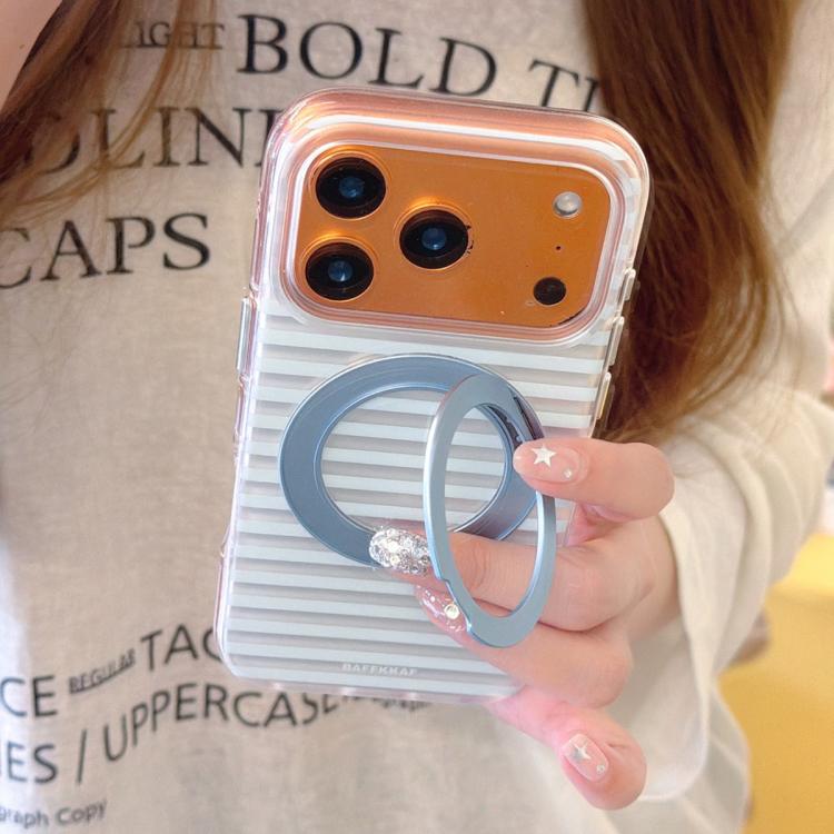Custodia per telefono magnetica BAFFKKAF Frosted Stripes 360 Holder Airbag Double-Faced IMD, For iPhone 17 Pro Max, For iPhone 17 Pro, For iPhone 17, For iPhone 16 Pro Max, For iPhone 16 Pro, For iPhone 16, For iPhone 15 Pro Max, For iPhone 15 Pro