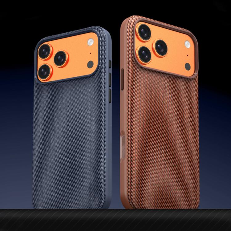 Custodia magnetica per telefono in PC con texture in tessuto tecnico e pulsante fotocamera AI, For iPhone 15 Pro, For iPhone 15, For iPhone 14, For iPhone 14 Pro