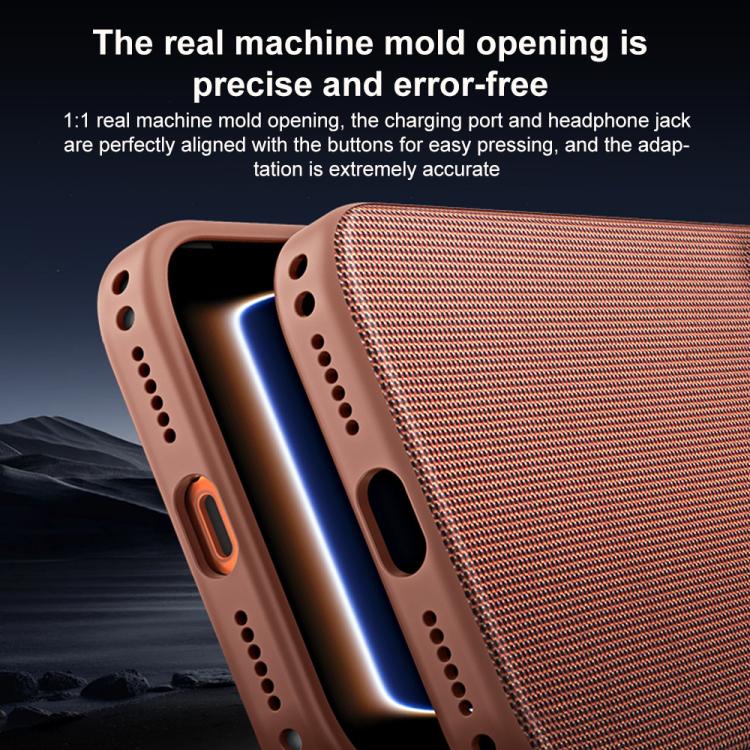 Custodia magnetica per telefono in PC con texture in tessuto tecnico e pulsante fotocamera AI, For iPhone 14 Pro Max, For iPhone 13 Pro Max, For iPhone 13 Pro, For iPhone 13