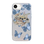 Custodia per telefono ibrida in PC e TPU con motivo a farfalla e placcatura in argento., For iPhone 17e / 16e, For iPhone 17 Pro Max, For iPhone 17 Pro