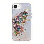 Custodia per telefono ibrida in PC e TPU con motivo a farfalla e placcatura in argento., For iPhone 17e / 16e, For iPhone 17 Pro Max, For iPhone 17 Pro