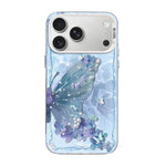Custodia per telefono ibrida in PC e TPU con motivo a farfalla e placcatura in argento., For iPhone 17e / 16e, For iPhone 17 Pro Max, For iPhone 17 Pro