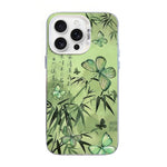 Custodia per telefono ibrida in PC e TPU con motivo a farfalla e placcatura in argento., For iPhone 16 Pro, For iPhone 16 Plus, For iPhone 16