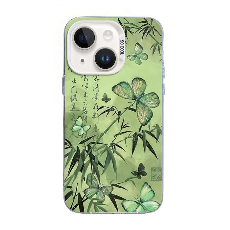 Custodia per telefono ibrida in PC e TPU con motivo a farfalla e placcatura in argento., For iPhone 13 mini, For iPhone 12 Pro Max, For iPhone 12 Pro
