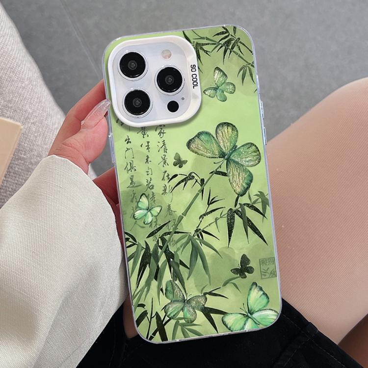 Custodia per telefono ibrida in PC e TPU con motivo a farfalla e placcatura in argento., For iPhone 13 mini, For iPhone 12 Pro Max, For iPhone 12 Pro