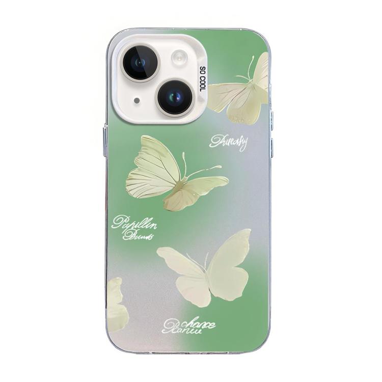 Custodia per telefono ibrida in PC e TPU con motivo a farfalla e placcatura in argento., For iPhone 13 mini, For iPhone 12 Pro Max, For iPhone 12 Pro