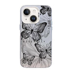 Custodia per telefono ibrida in PC e TPU con motivo a farfalla e placcatura in argento., For iPhone 13 mini, For iPhone 12 Pro Max, For iPhone 12 Pro