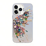 Custodia per telefono ibrida in PC e TPU con motivo a farfalla e placcatura in argento., For iPhone 12 mini, For iPhone 11 Pro Max, For iPhone 11