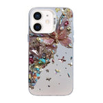 Custodia per telefono ibrida in PC e TPU con motivo a farfalla e placcatura in argento., For iPhone 12 mini, For iPhone 11 Pro Max, For iPhone 11