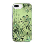 Custodia per telefono ibrida in PC e TPU con motivo a farfalla e placcatura in argento., For iPhone XS Max, For iPhone 8 Plus / 7 Plus