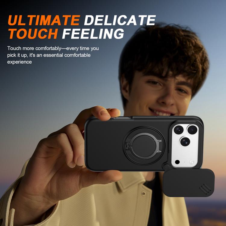 Custodia per telefono con schermo scorrevole, supporto magnetico girevole e protezione per la fotocamera., For iPhone 18 Pro / 17 Pro, For iPhone 18 Pro Max / 17 Pro Max, For iPhone 17