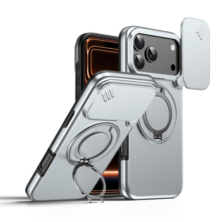 Custodia per telefono con schermo scorrevole, supporto magnetico girevole e protezione per la fotocamera., For iPhone 18 Pro / 17 Pro, For iPhone 18 Pro Max / 17 Pro Max, For iPhone 17