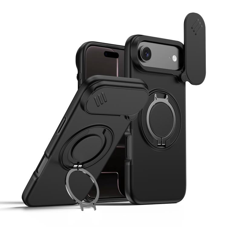 Custodia per telefono con schermo scorrevole, supporto magnetico girevole e protezione per la fotocamera., For iPhone Air, For iPhone 16 Pro Max, For iPhone 16 Pro