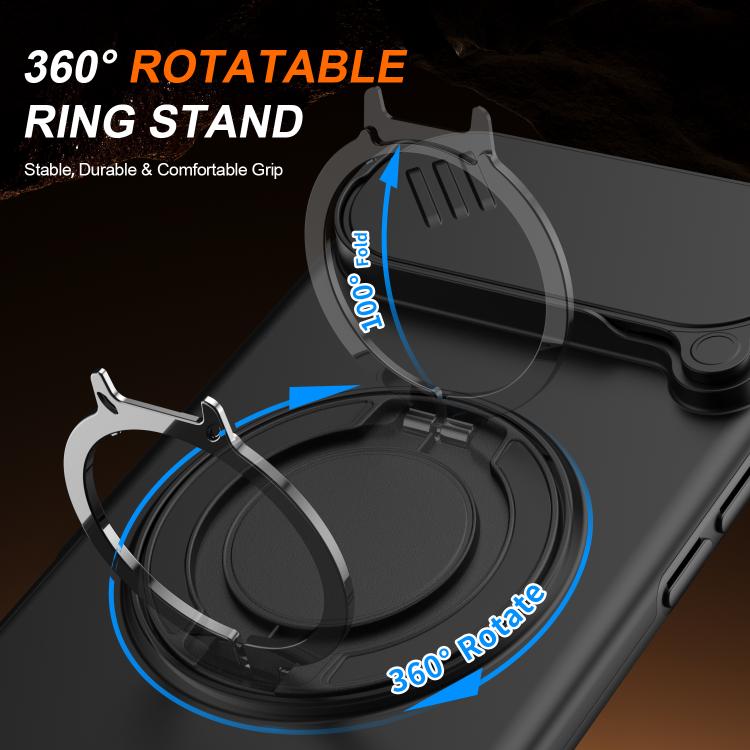 Custodia per telefono con schermo scorrevole, supporto magnetico girevole e protezione per la fotocamera., For iPhone Air, For iPhone 16 Pro Max, For iPhone 16 Pro