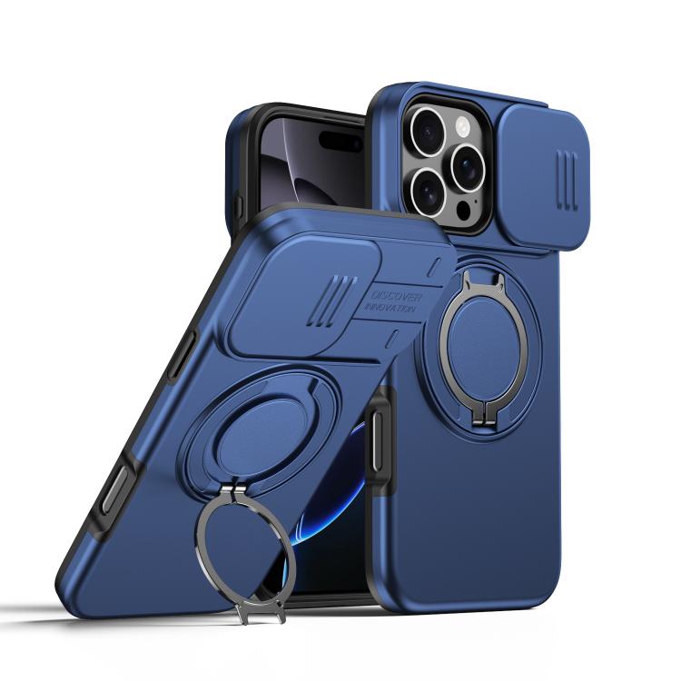 Custodia per telefono con schermo scorrevole, supporto magnetico girevole e protezione per la fotocamera., For iPhone Air, For iPhone 16 Pro Max, For iPhone 16 Pro