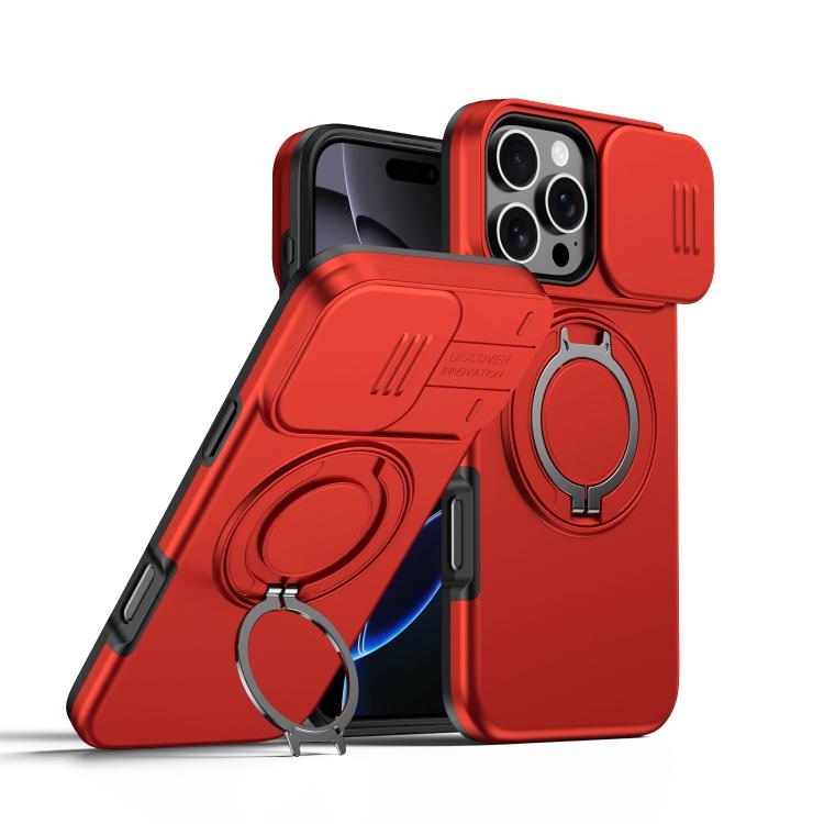 Custodia per telefono con schermo scorrevole, supporto magnetico girevole e protezione per la fotocamera., For iPhone Air, For iPhone 16 Pro Max, For iPhone 16 Pro