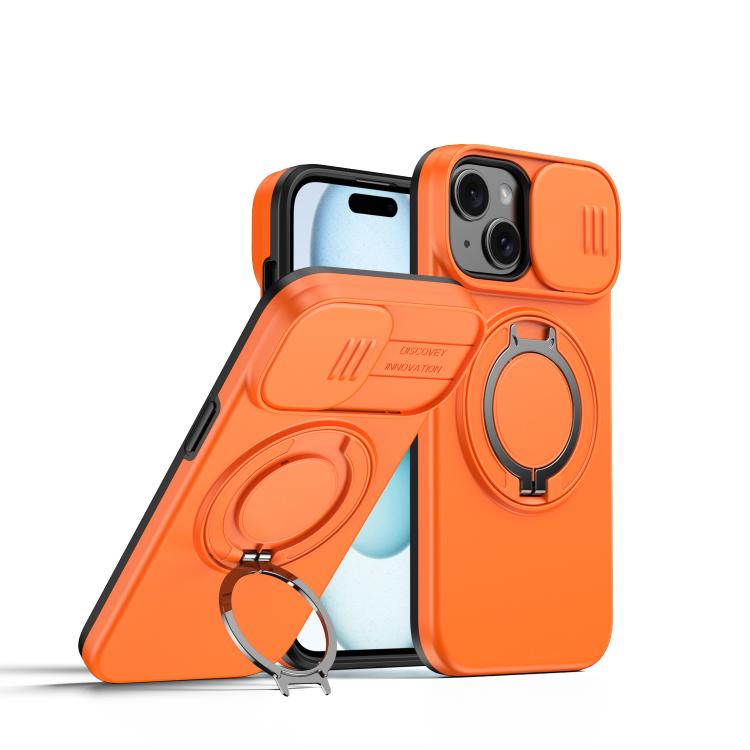 Custodia per telefono con schermo scorrevole, supporto magnetico girevole e protezione per la fotocamera., For iPhone 15 Pro, For iPhone 15 Plus / 14 Plus, For iPhone 15