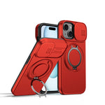 Custodia per telefono con schermo scorrevole, supporto magnetico girevole e protezione per la fotocamera., For iPhone 15 Pro, For iPhone 15 Plus / 14 Plus, For iPhone 15