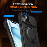 Custodia per telefono con schermo scorrevole, supporto magnetico girevole e protezione per la fotocamera., For iPhone 14 / 13, For iPhone 14 Pro, For iPhone 14 Pro Max