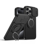 Custodia per telefono con schermo scorrevole, supporto magnetico girevole e protezione per la fotocamera., For iPhone 13 Pro Max / 12 Pro Max, For iPhone 13 Pro, For iPhone 12 / 12 Pro